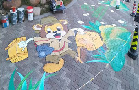  太仓夏季画地面彩绘会遇到的问题