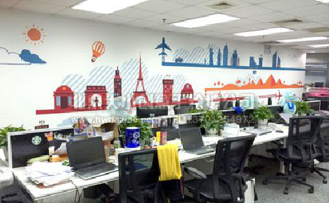  太仓教你设计办公室墙绘的方法。